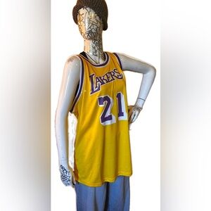 Los Angeles Lakers #21 Yellow Basketball Jersey